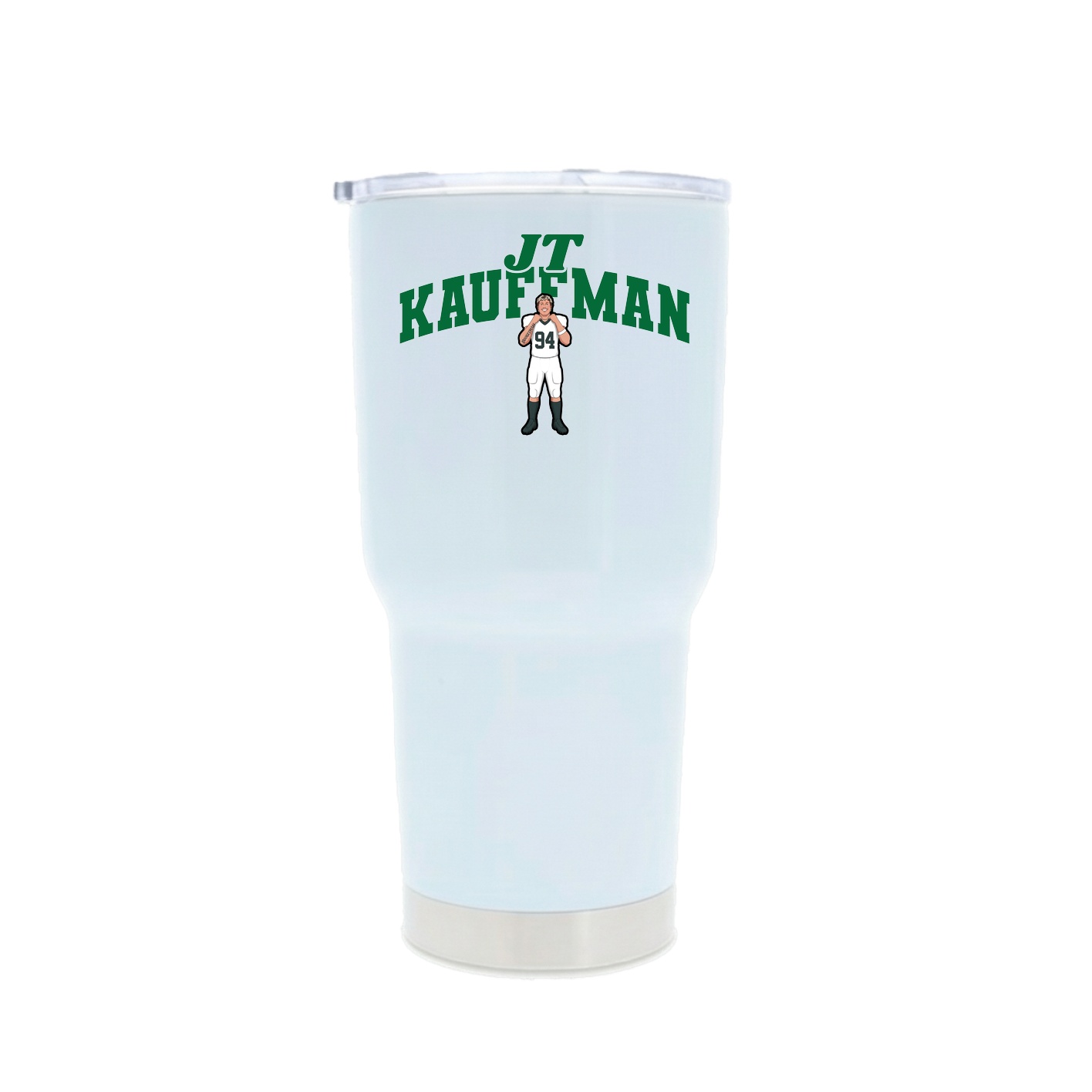 30oz Stainless Steel Tumbler — Signature Arch in White