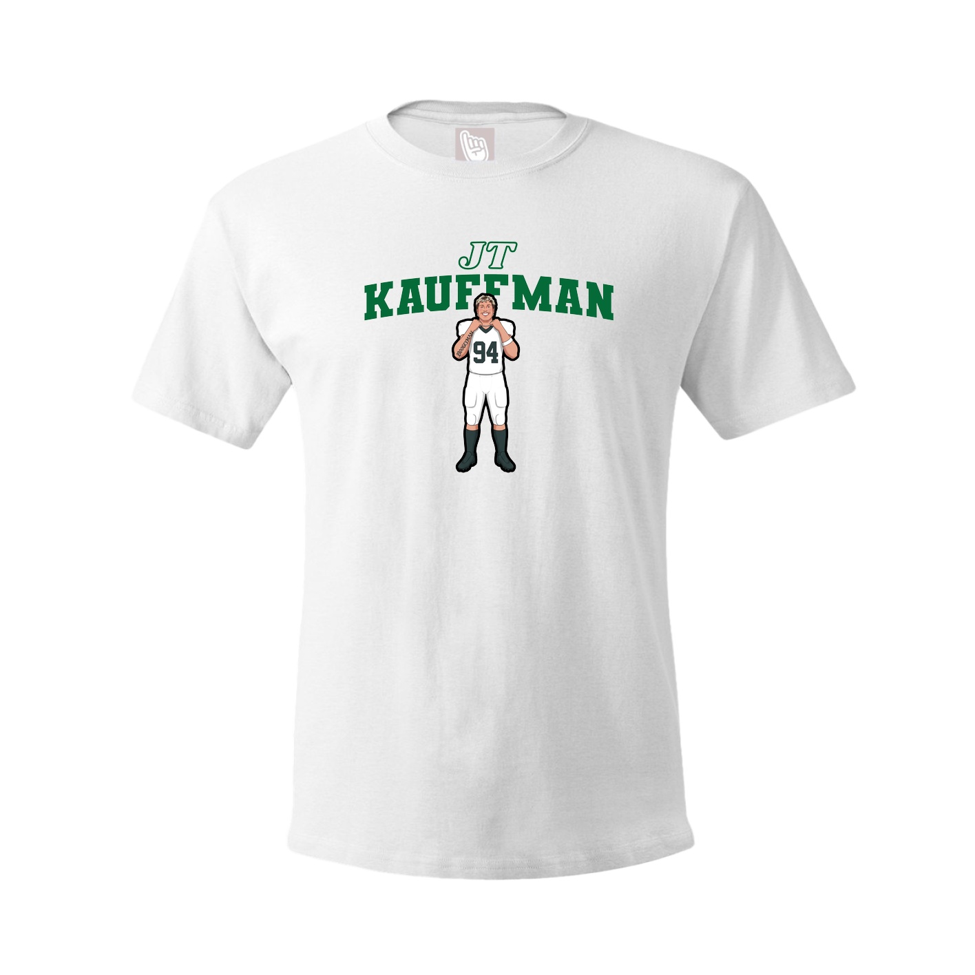 Youth Tee — Name Arch in White
