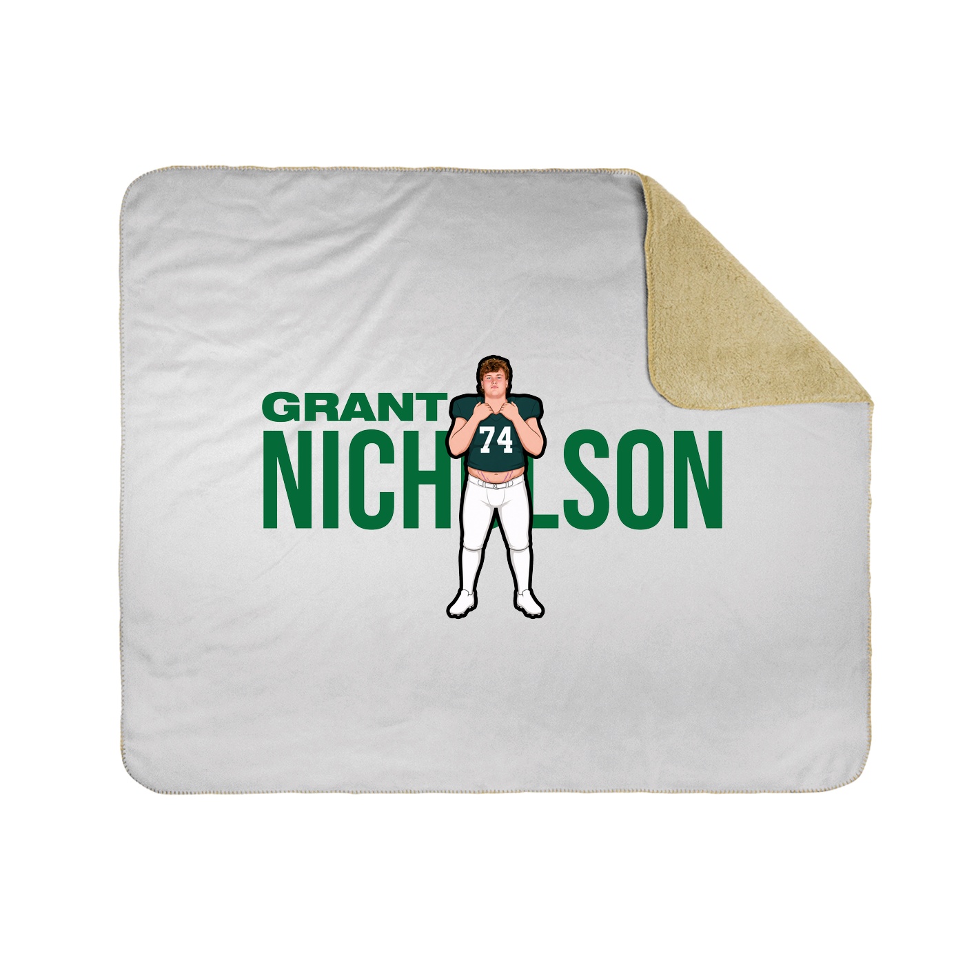 Throw Blanket — Player Name in White