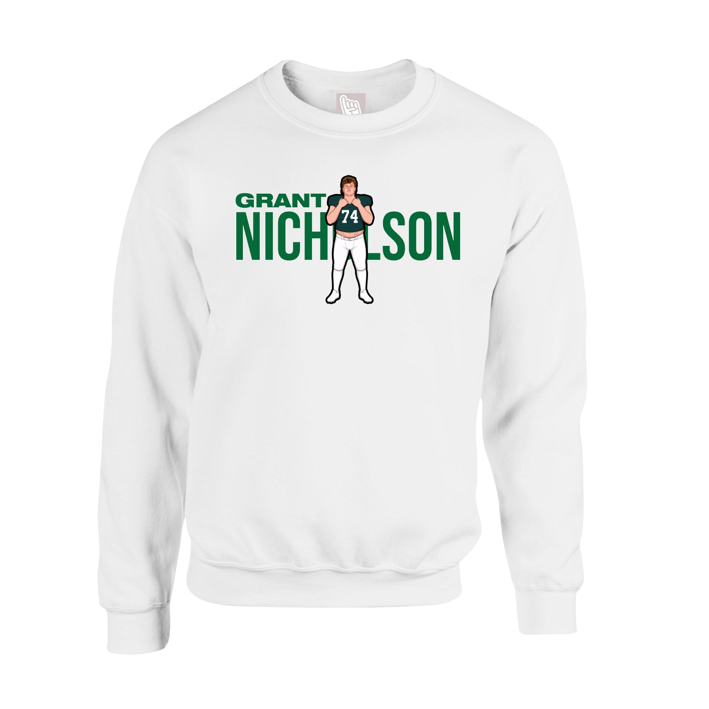 Fleece Crew — Player Name in White