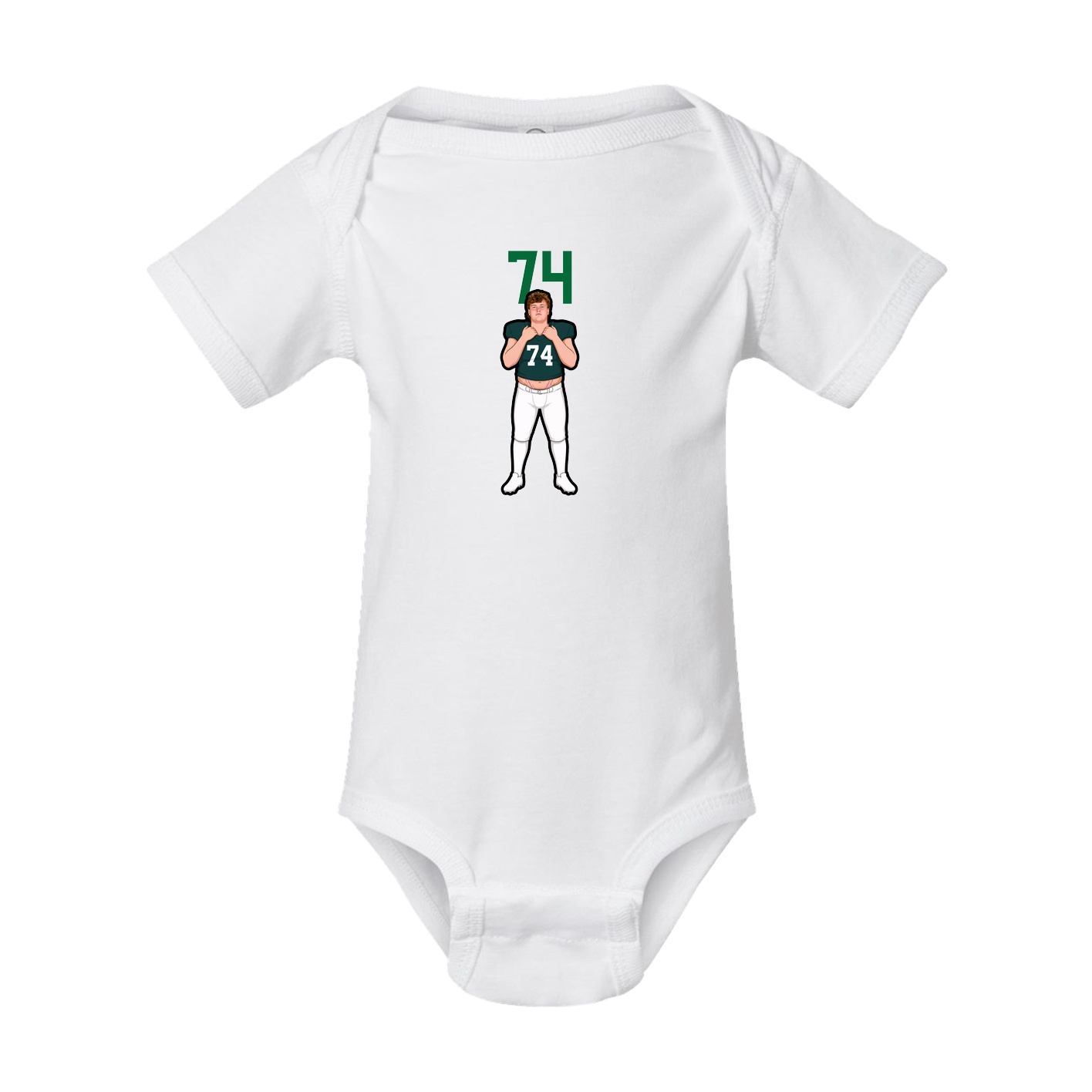 Baby Onesie — Number Top in White