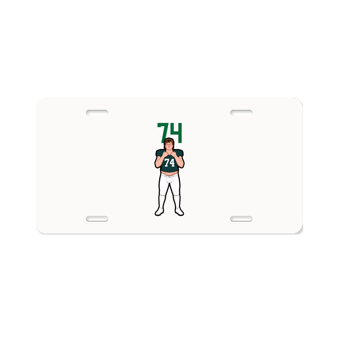 License Plate — Number Top in Classic
