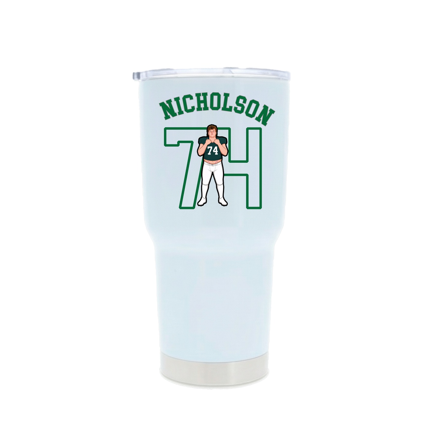 30oz Stainless Steel Tumbler — Shirsey Arch in White
