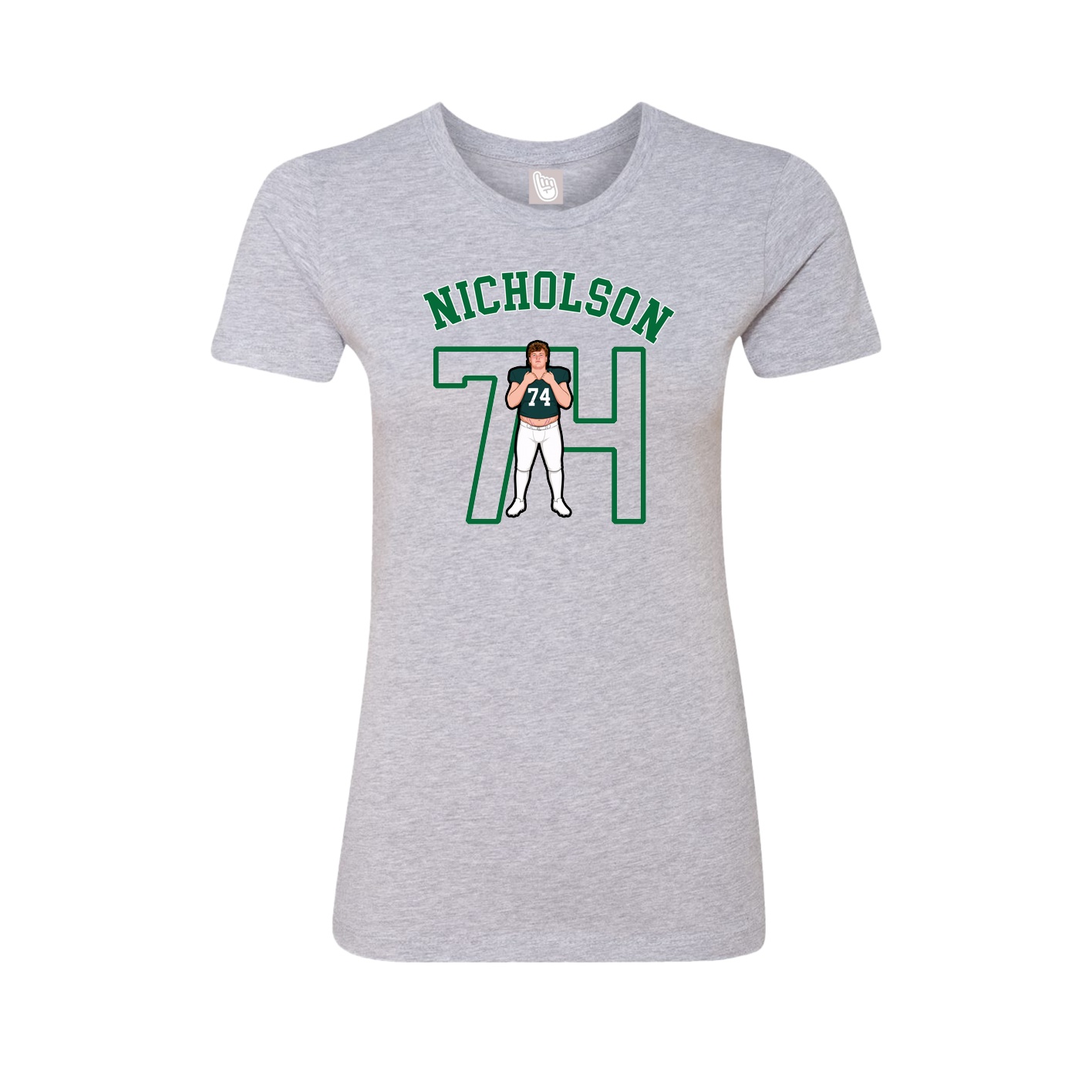 Fitted Women's Tee — Shirsey Arch in Grey