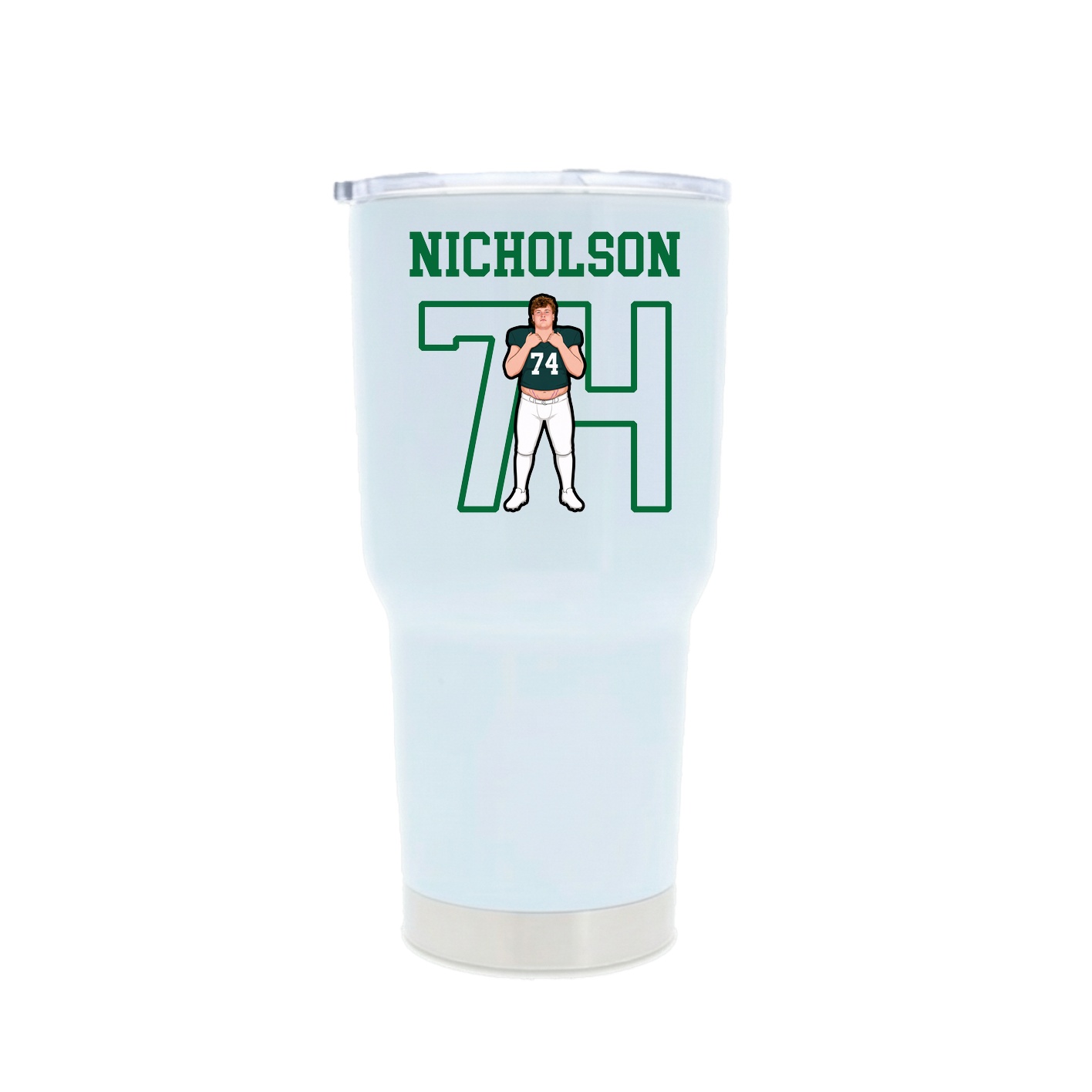 30oz Stainless Steel Tumbler — Shirsey in White