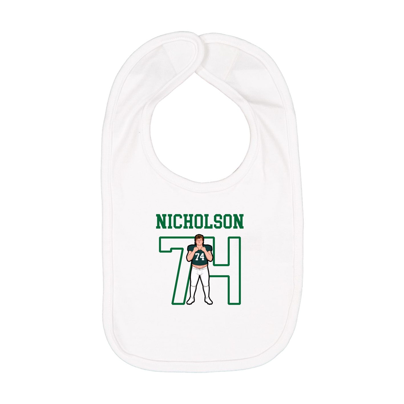 Infant Bib — Shirsey in White