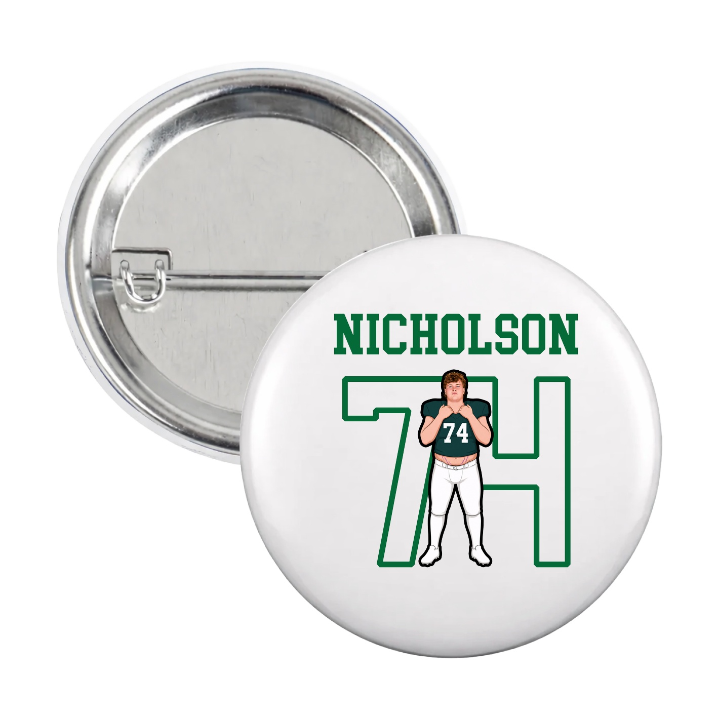 Game Day Button — Shirsey in White
