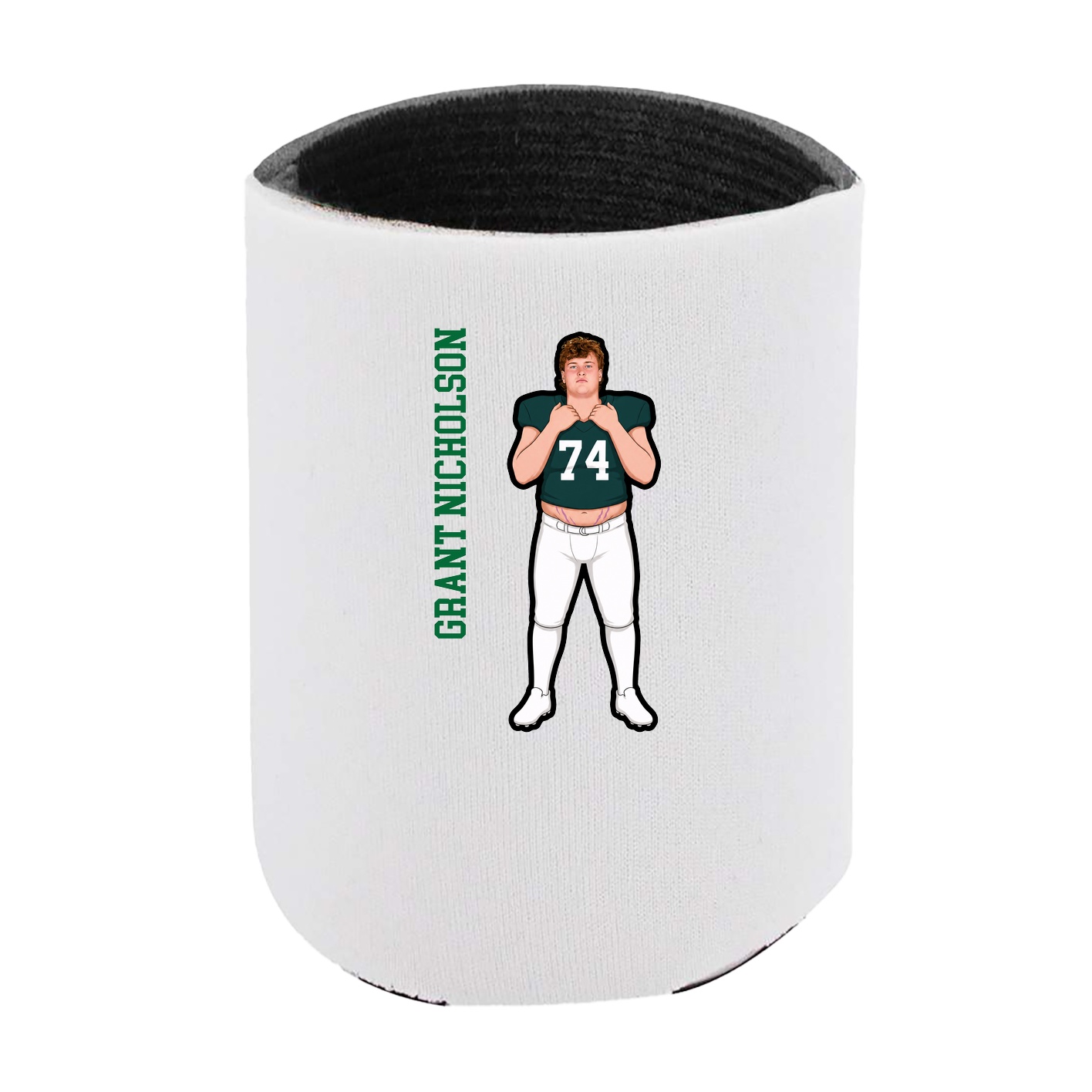 Can Holder — Name Vertical in White