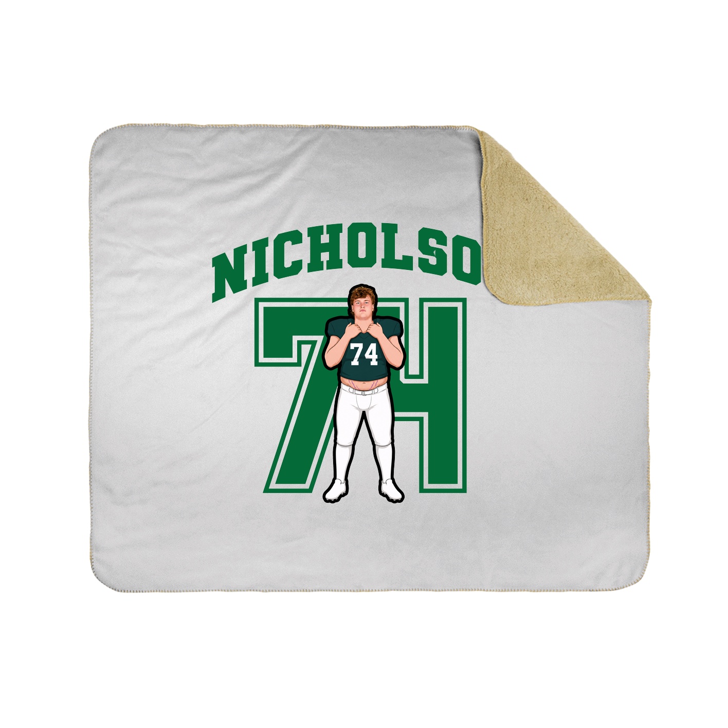 Throw Blanket — Number in White