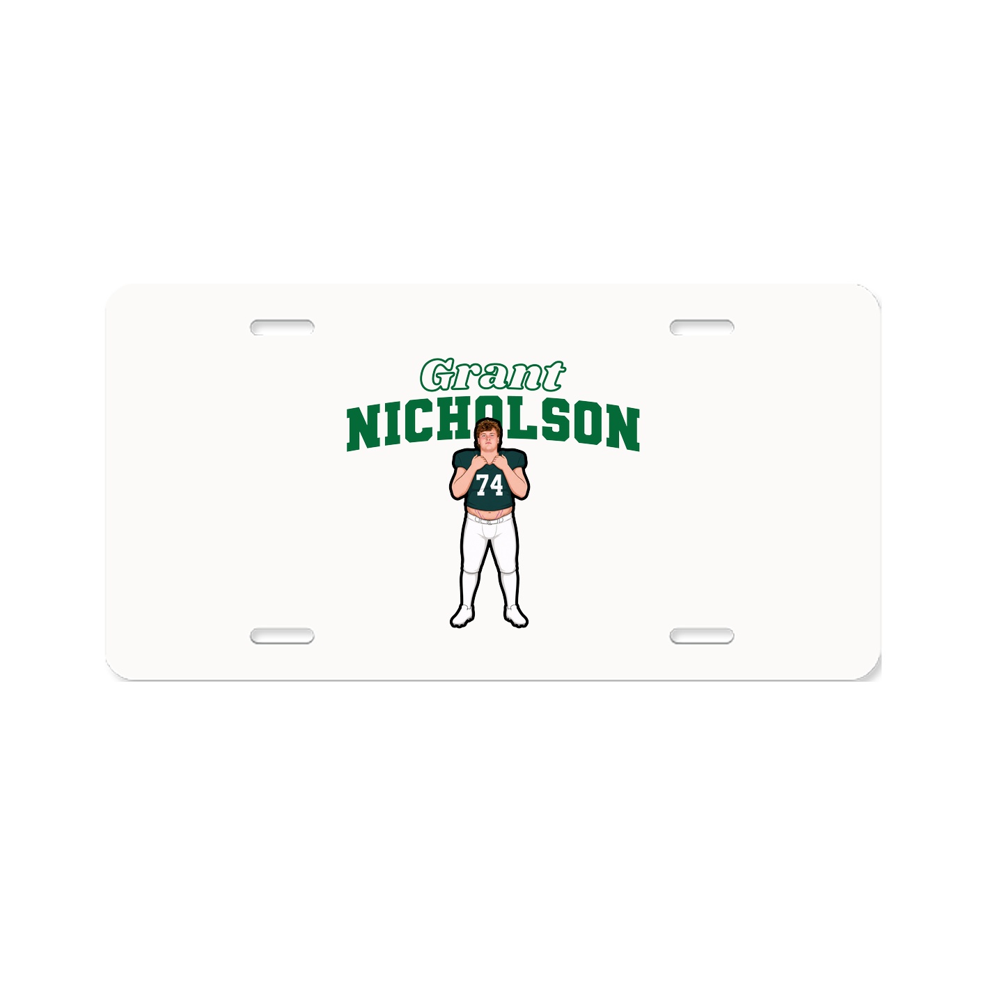 License Plate — Name Arch in Classic