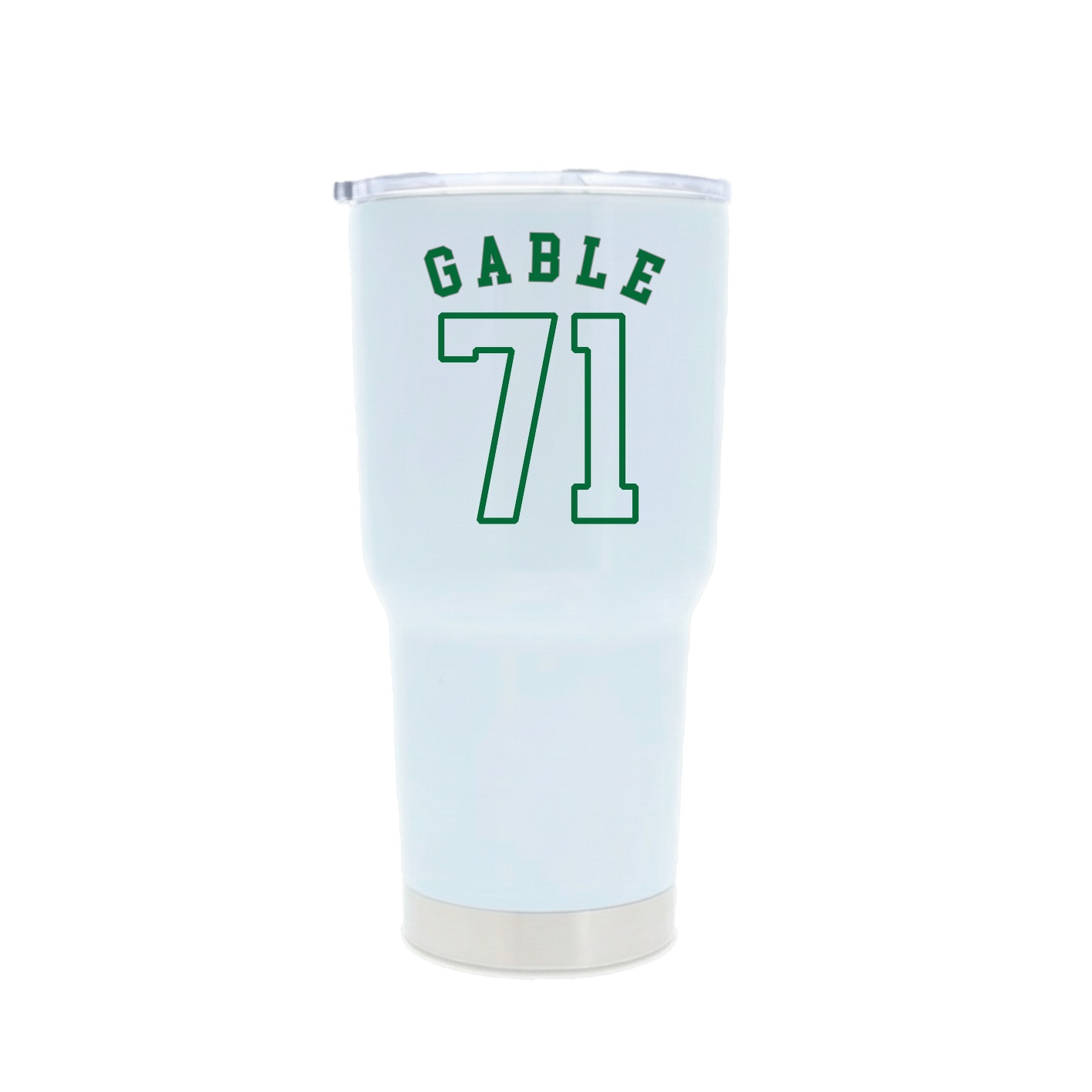 30oz Stainless Steel Tumbler — Shirsey Arch in White