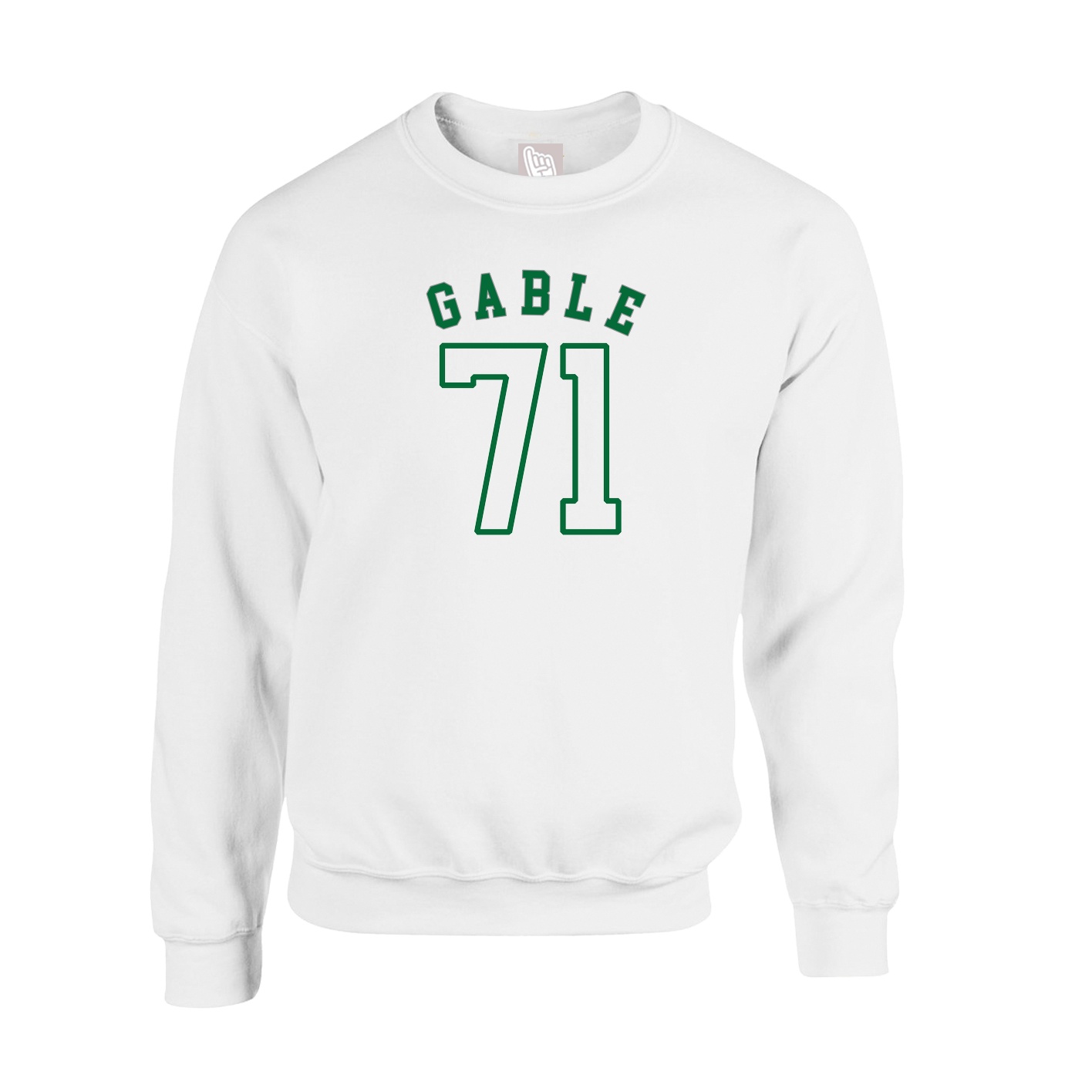 Fleece Crew — Shirsey Arch in White