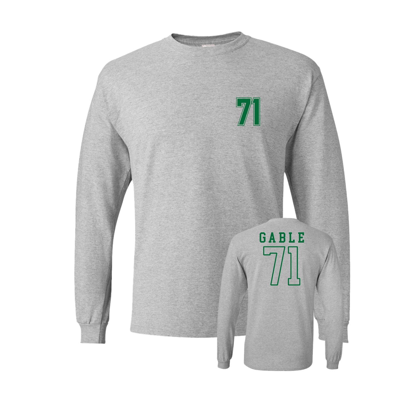 Long Sleeve Tee — Chest Back in Grey