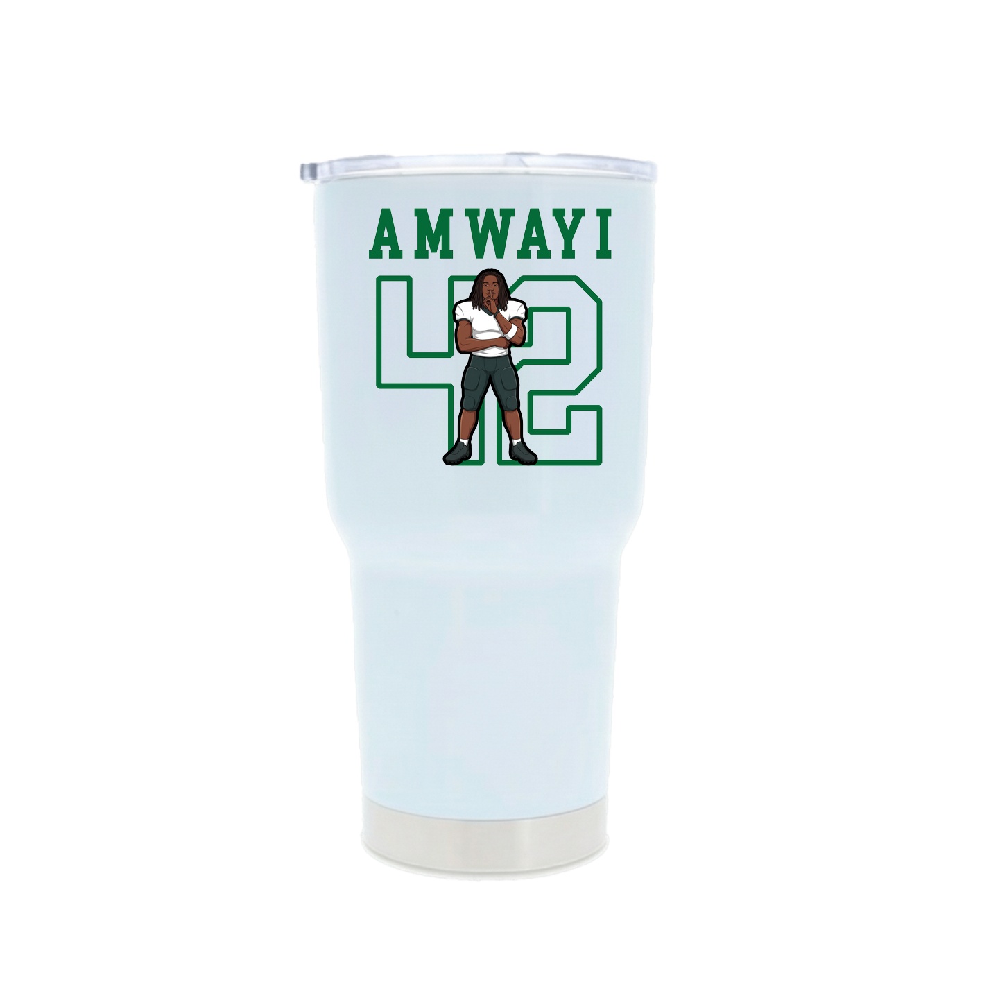 30oz Stainless Steel Tumbler — Shirsey in White