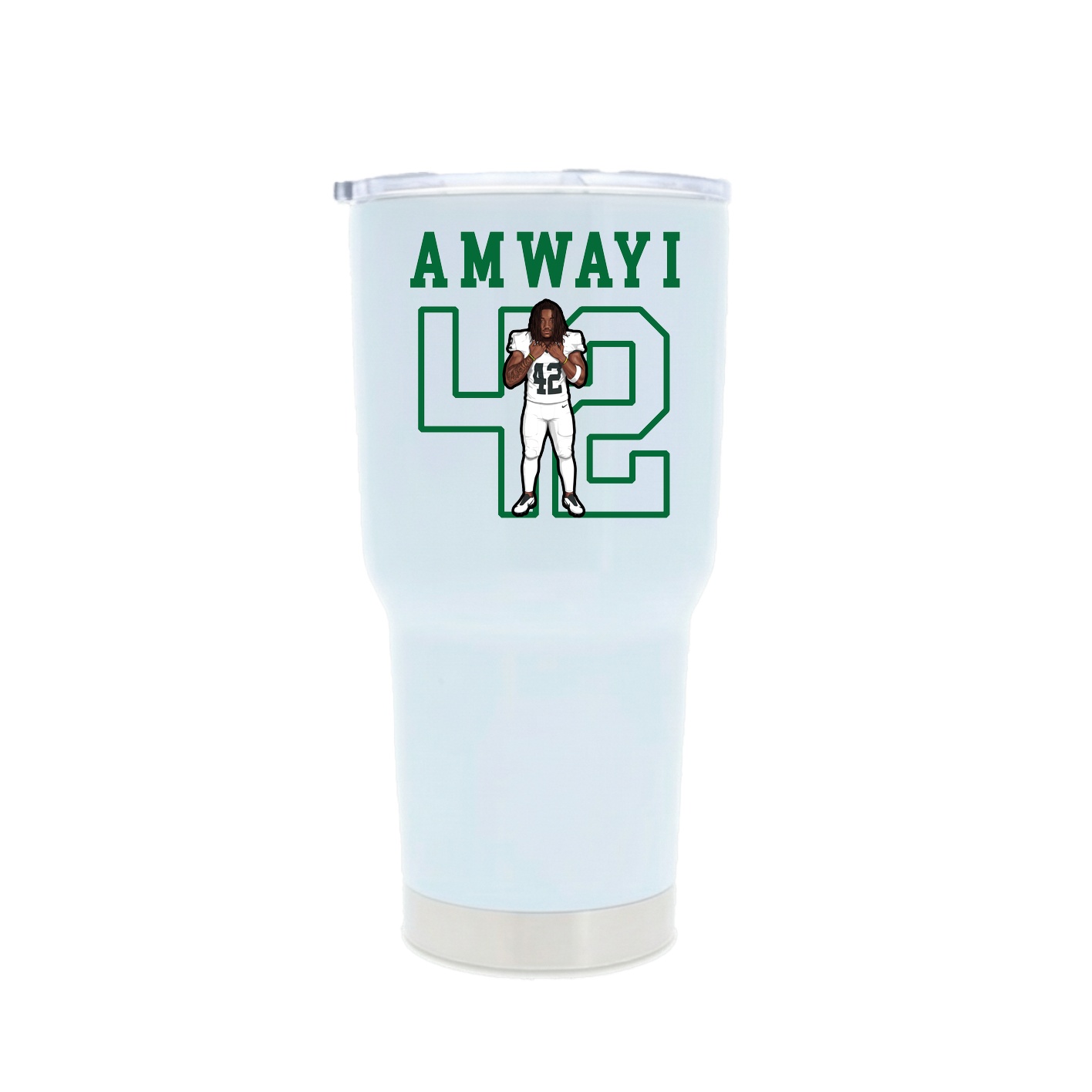 30oz Stainless Steel Tumbler — Shirsey in White