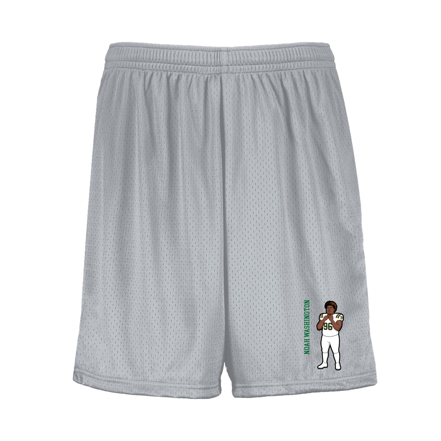 Shorts — Name Vertical in Silver