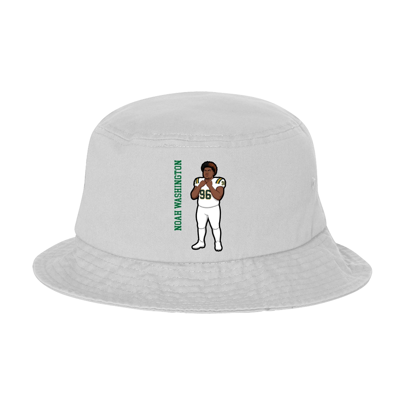 Bucket Cap — Name Vertical in White