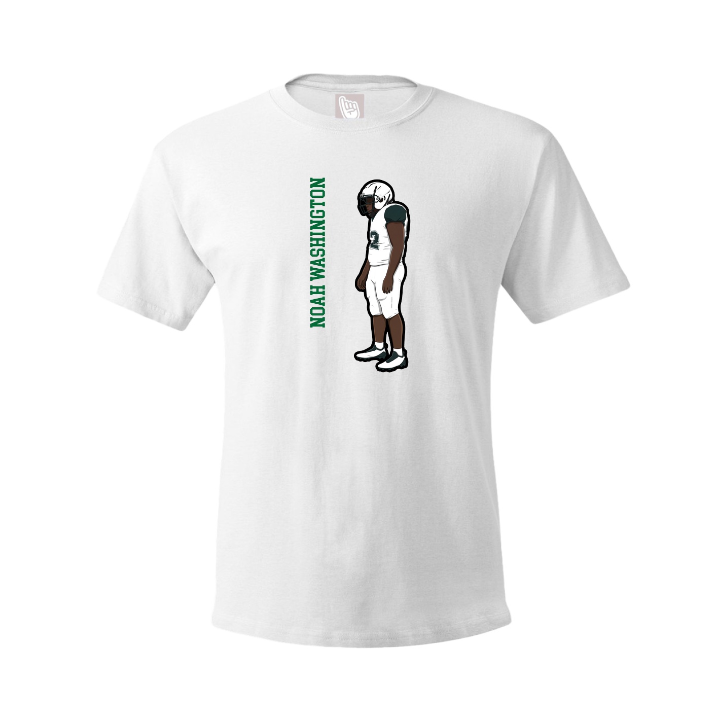 Youth Tee — Name Vertical in White