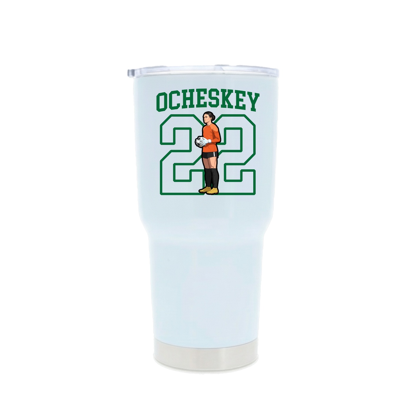 30oz Stainless Steel Tumbler — Shirsey in White