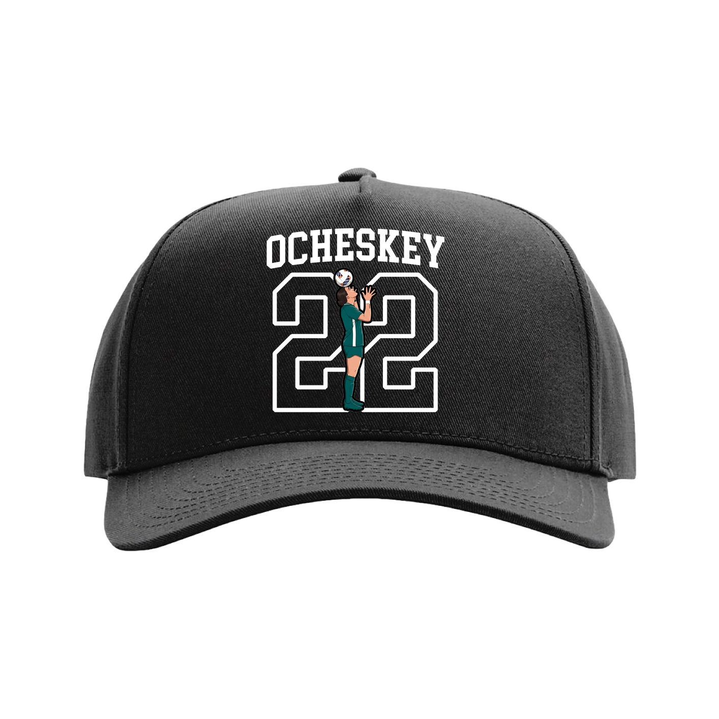 Full Fabric Five-Panel Champ Cap — Shirsey in Black