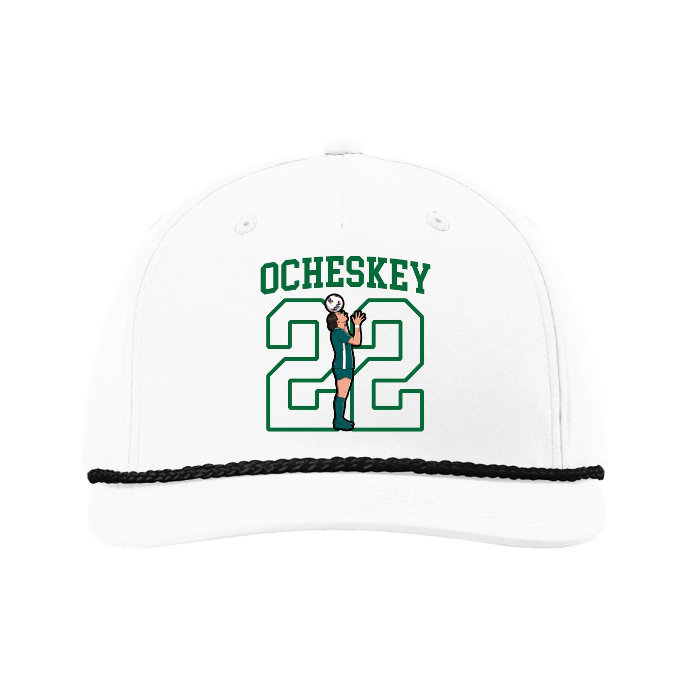 Five-Panel Classic Rope Cap — Shirsey in White