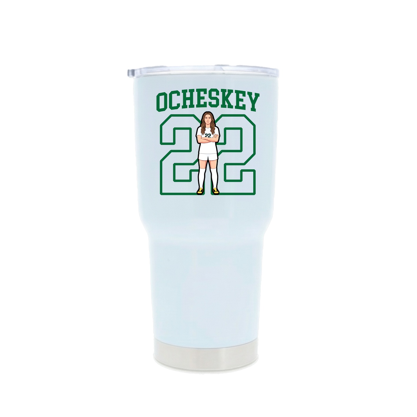 30oz Stainless Steel Tumbler — Shirsey in White
