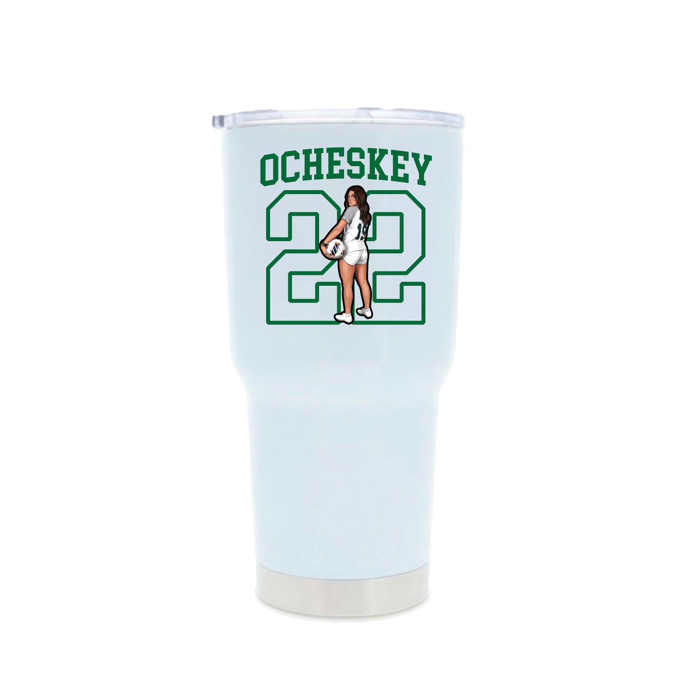 30oz Stainless Steel Tumbler — Shirsey in White