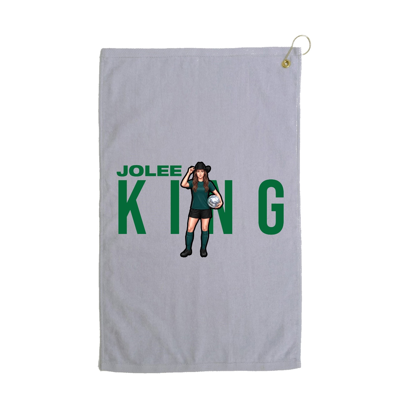 Golf Towel — Player Name in Grey