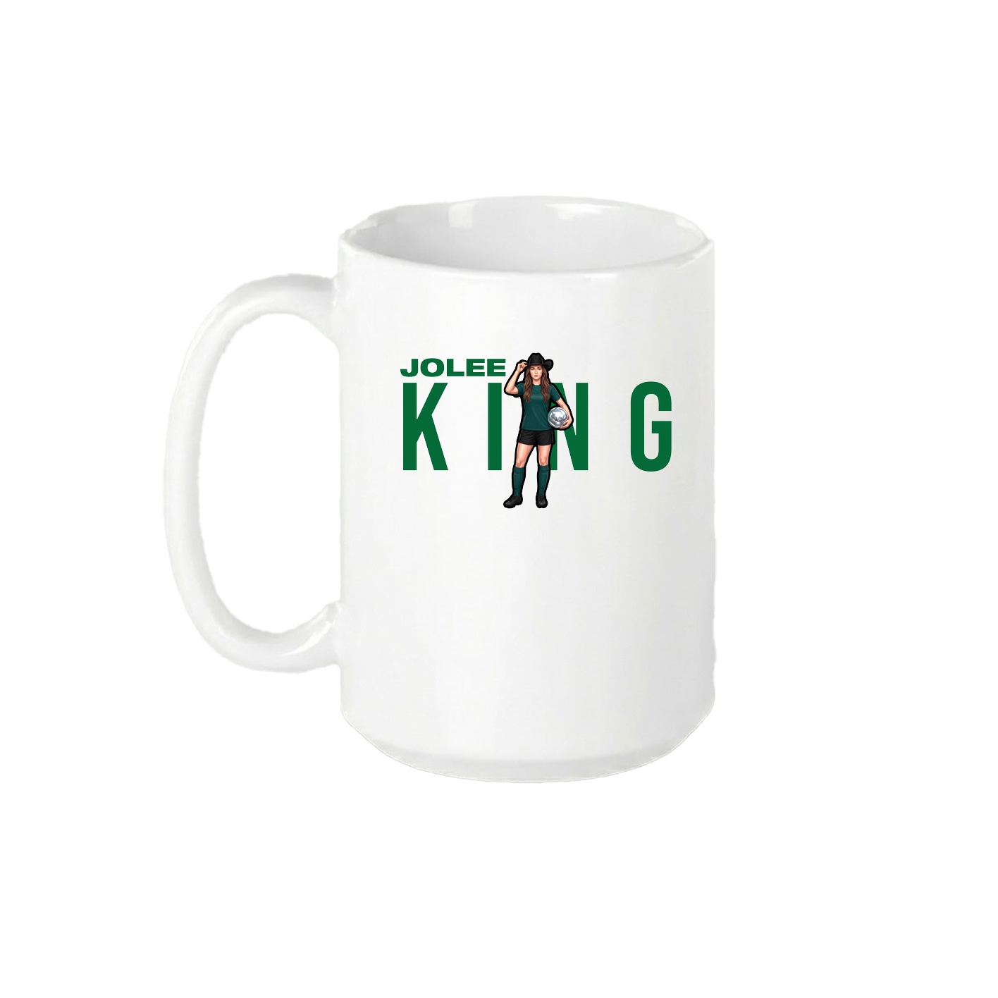 15oz Coffee Mug — Player Name in White