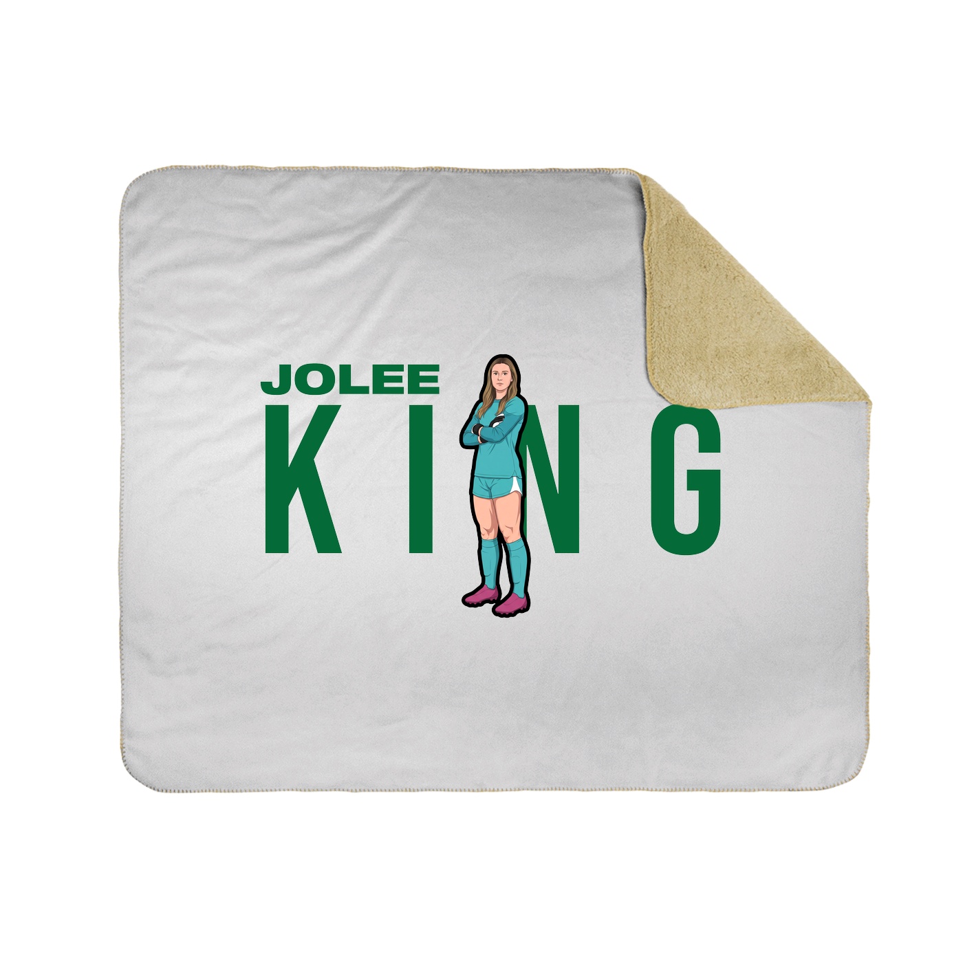 Throw Blanket — Player Name in White