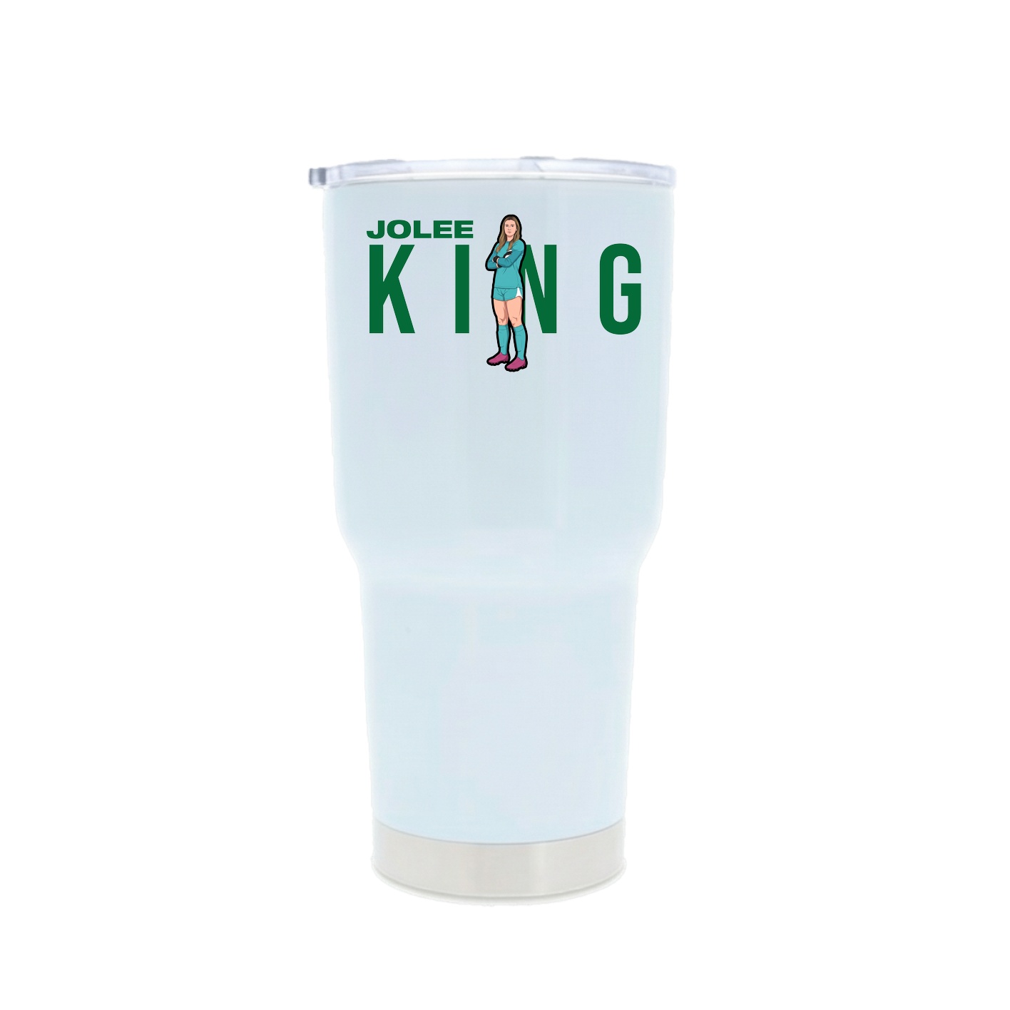 30oz Stainless Steel Tumbler — Player Name in White