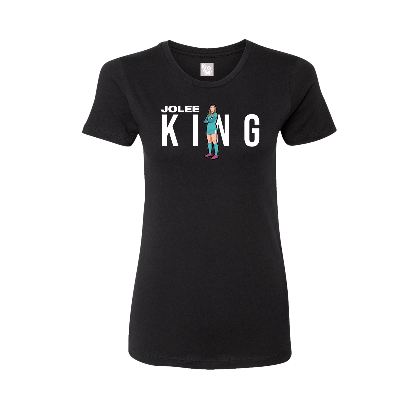 Fitted Women's Tee — Player Name in Black