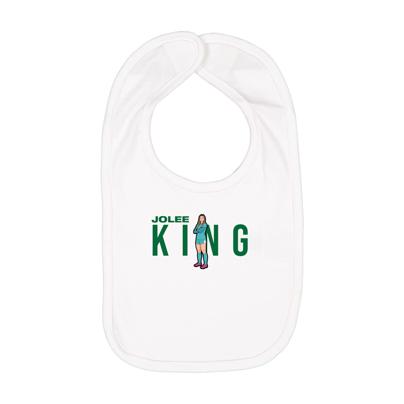 Infant Bib — Player Name in White