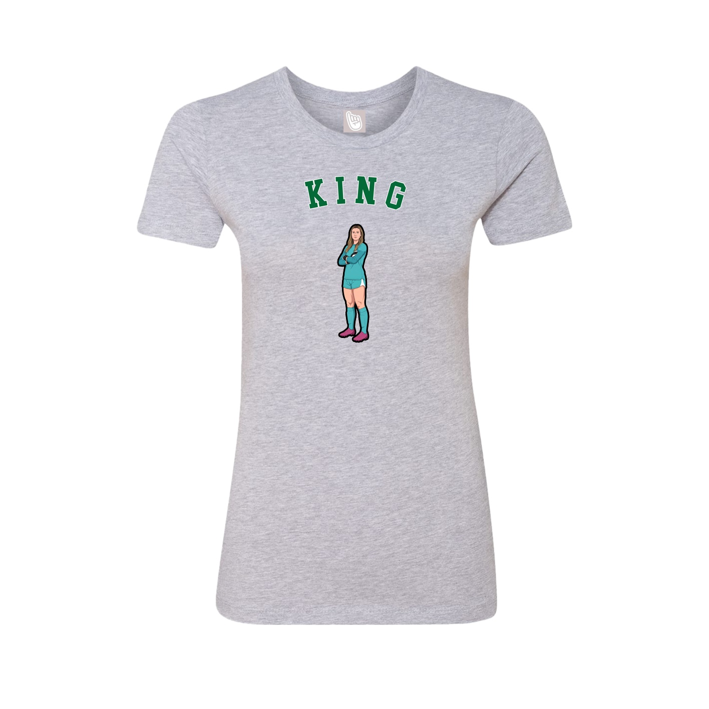 Fitted Women's Tee — Shirsey Arch in Grey