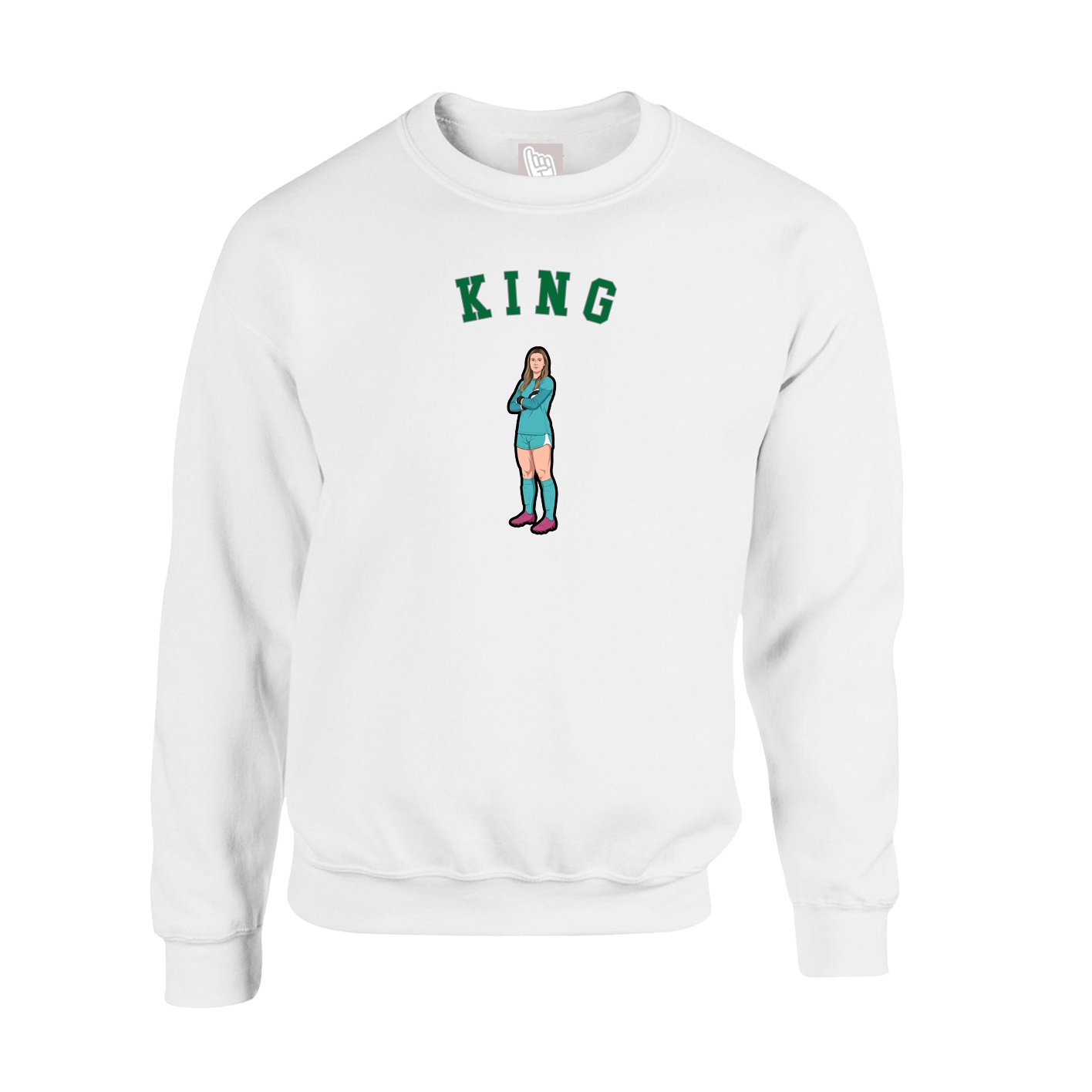 Fleece Crew — Shirsey Arch in White