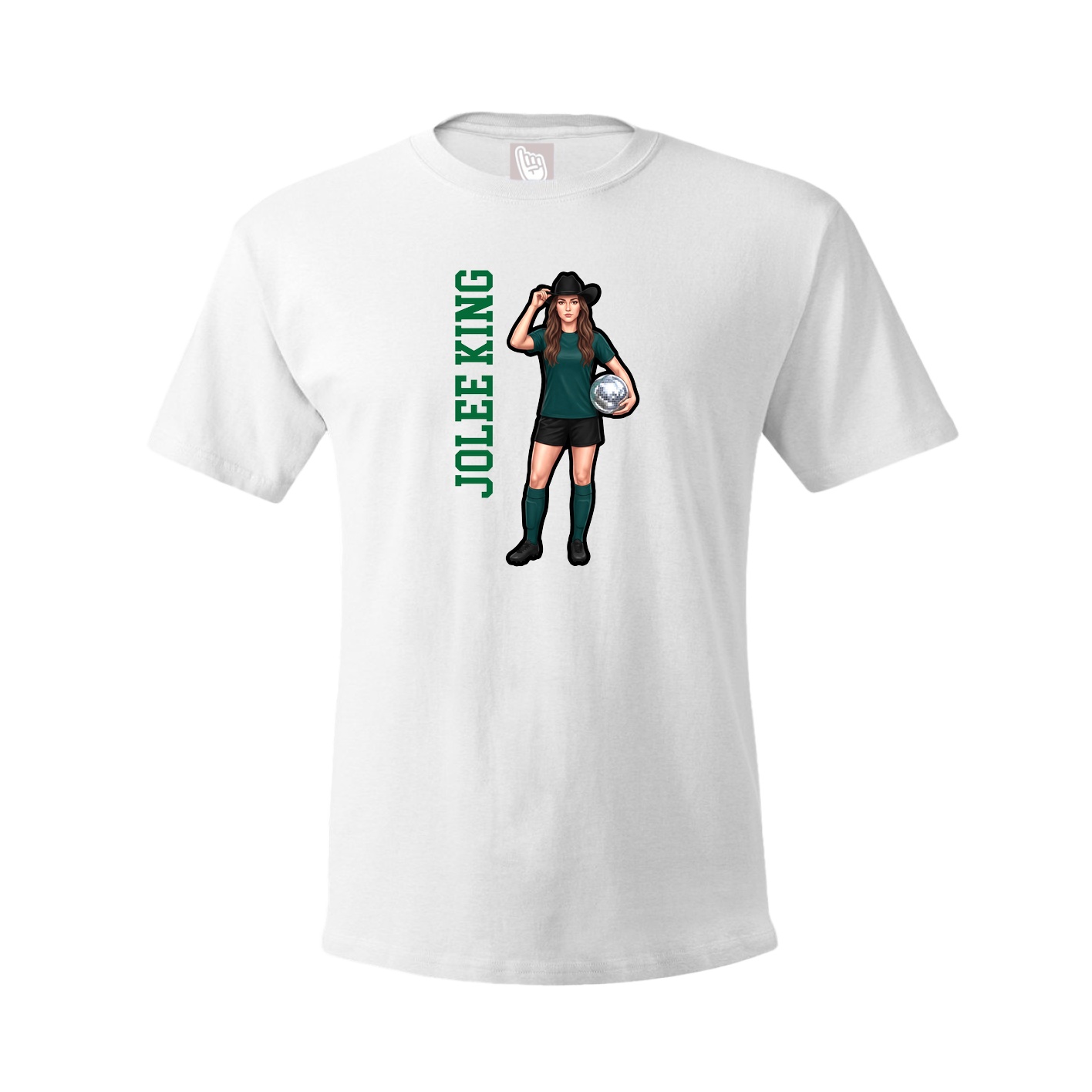 Youth Tee — Name Vertical in White
