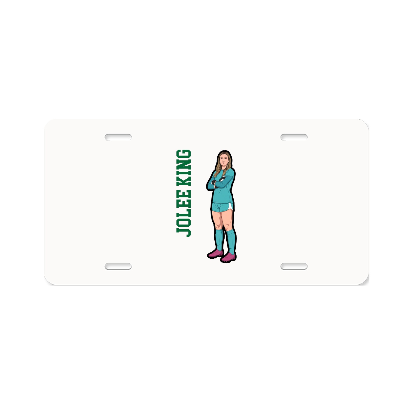 License Plate — Name Vertical in Classic