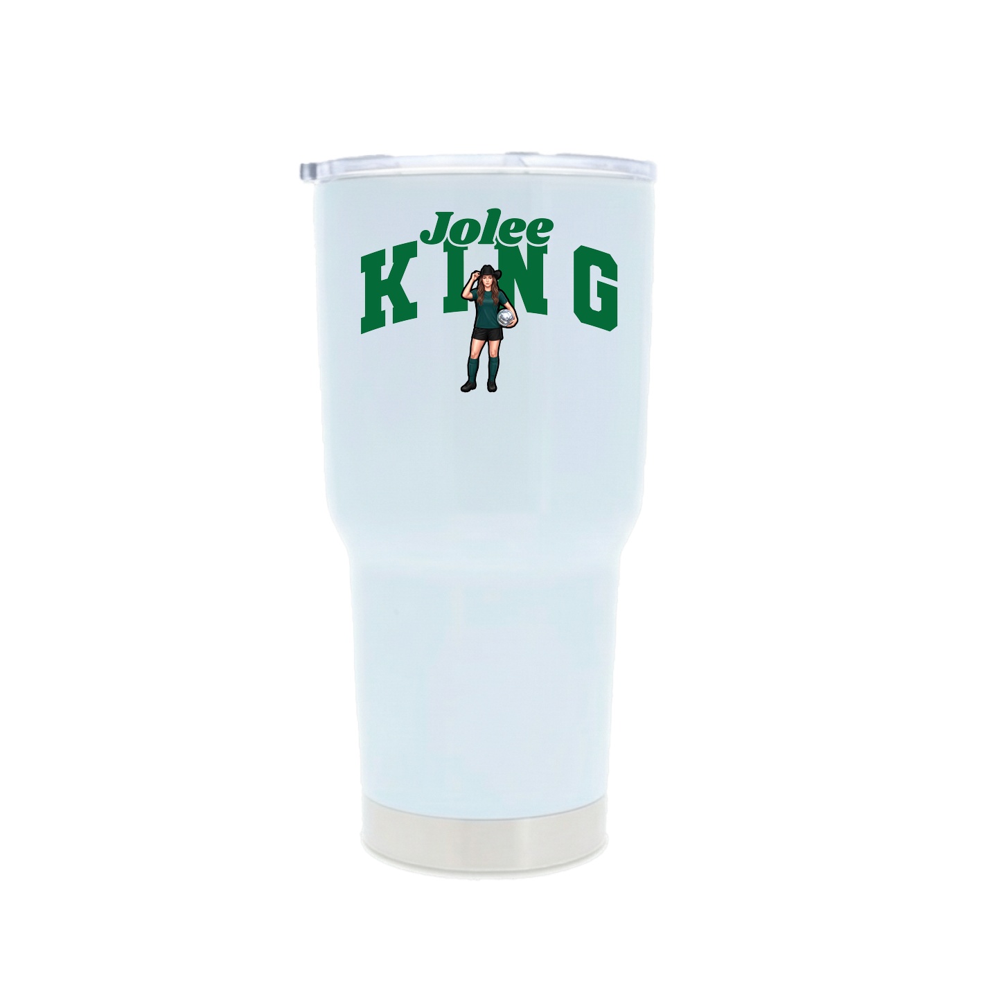 30oz Stainless Steel Tumbler — Signature Arch in White