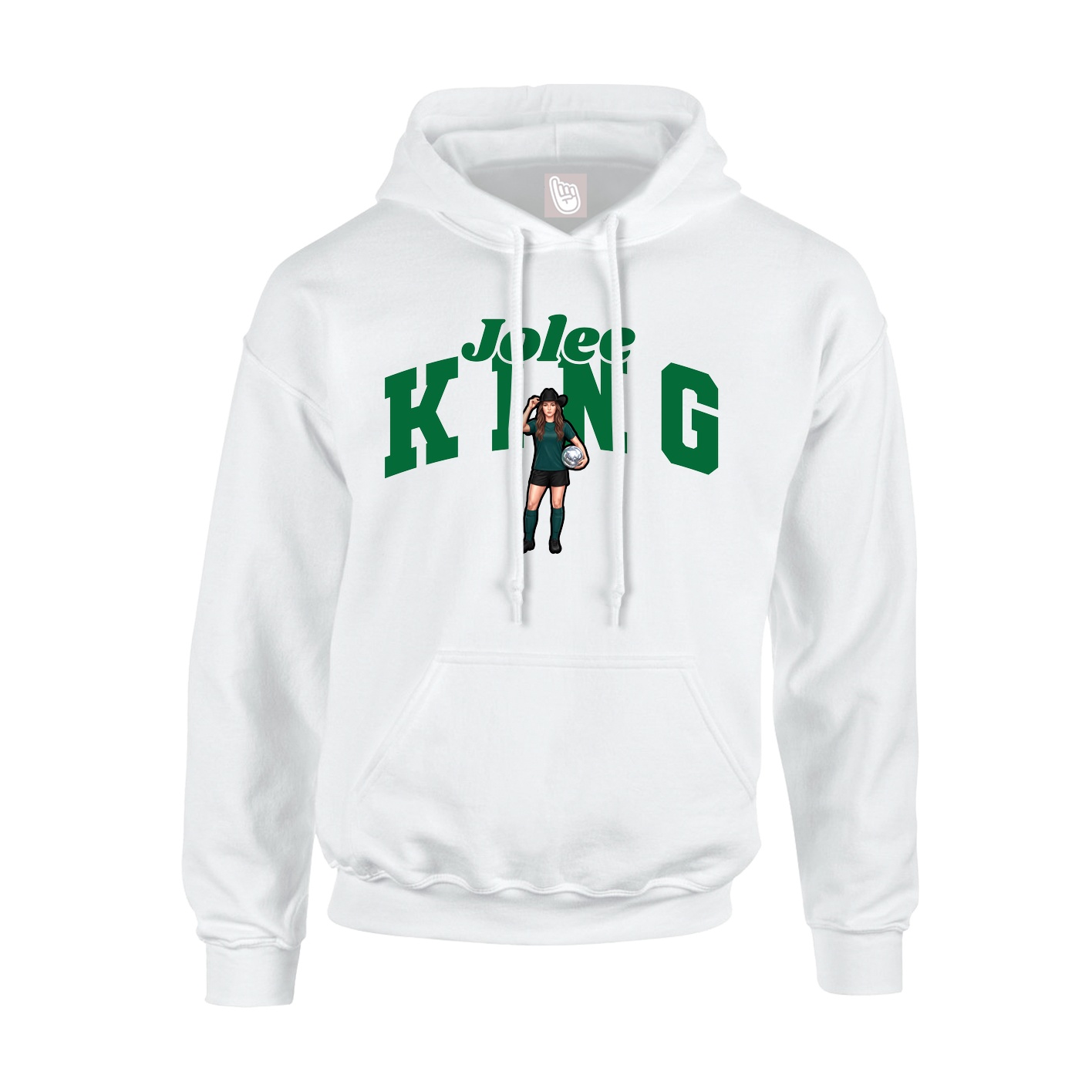 Youth Hoodie — Signature Arch in White