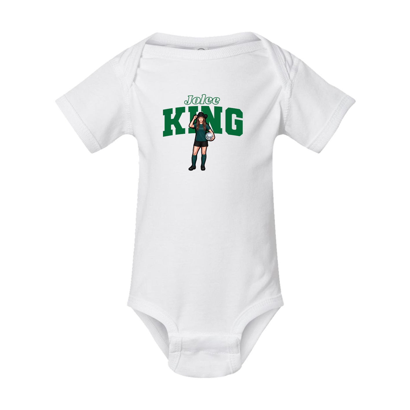Baby Onesie — Name Arch in White