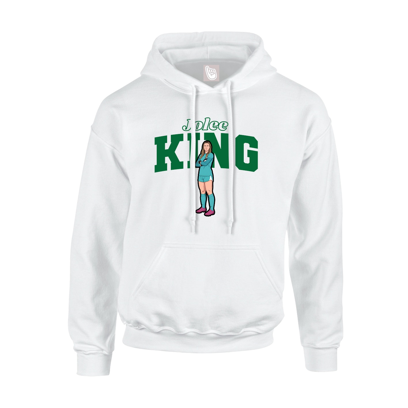 Hoodie — Name Arch in White