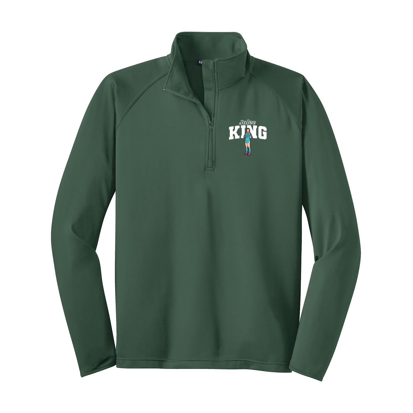 Q-Zip Pullover — Name Arch in Green