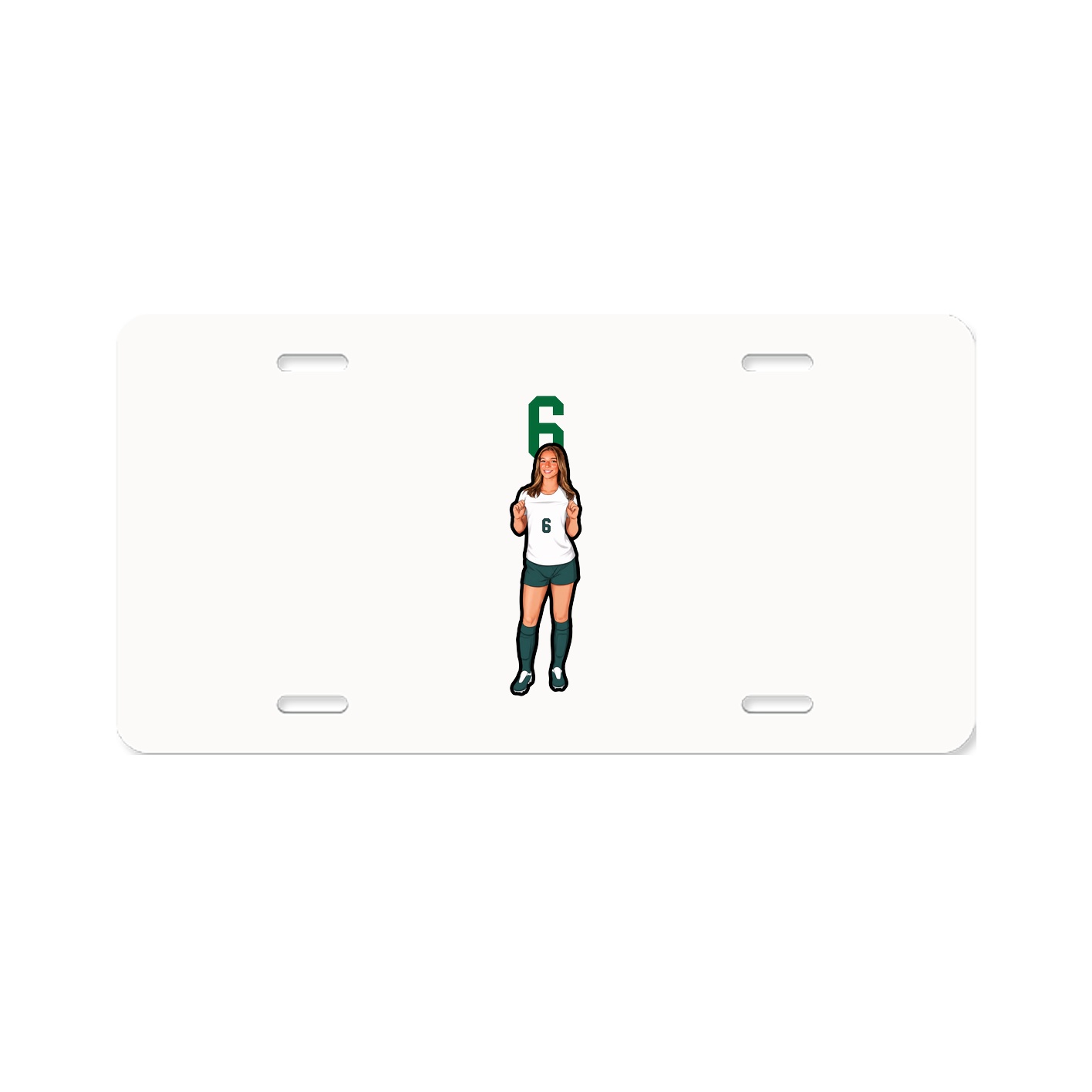 License Plate — Number Top in Classic