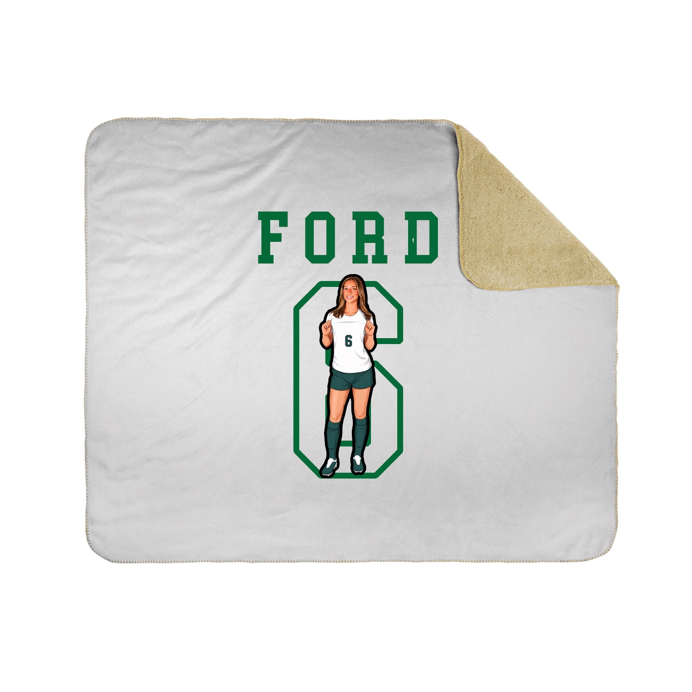 Throw Blanket — Shirsey in White