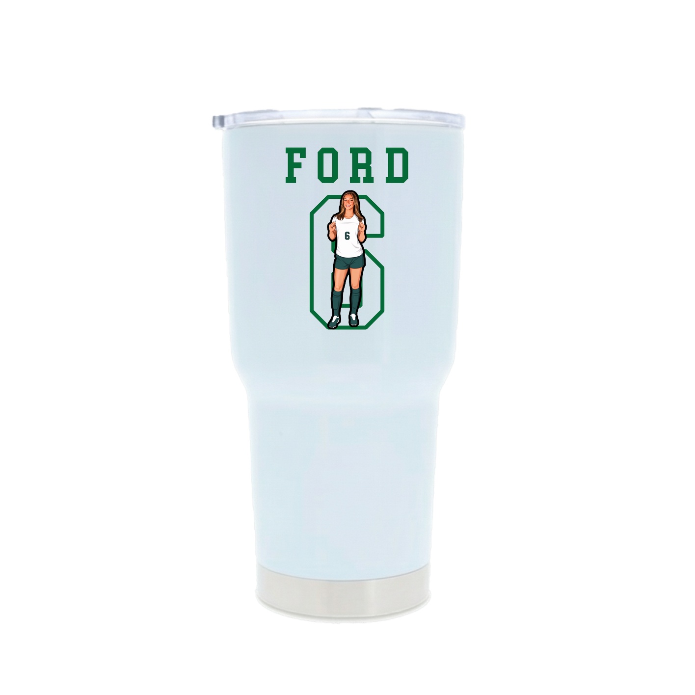 30oz Stainless Steel Tumbler — Shirsey in White