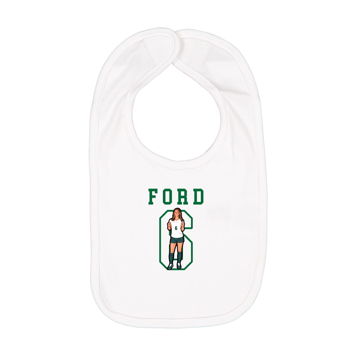 Infant Bib — Shirsey in White