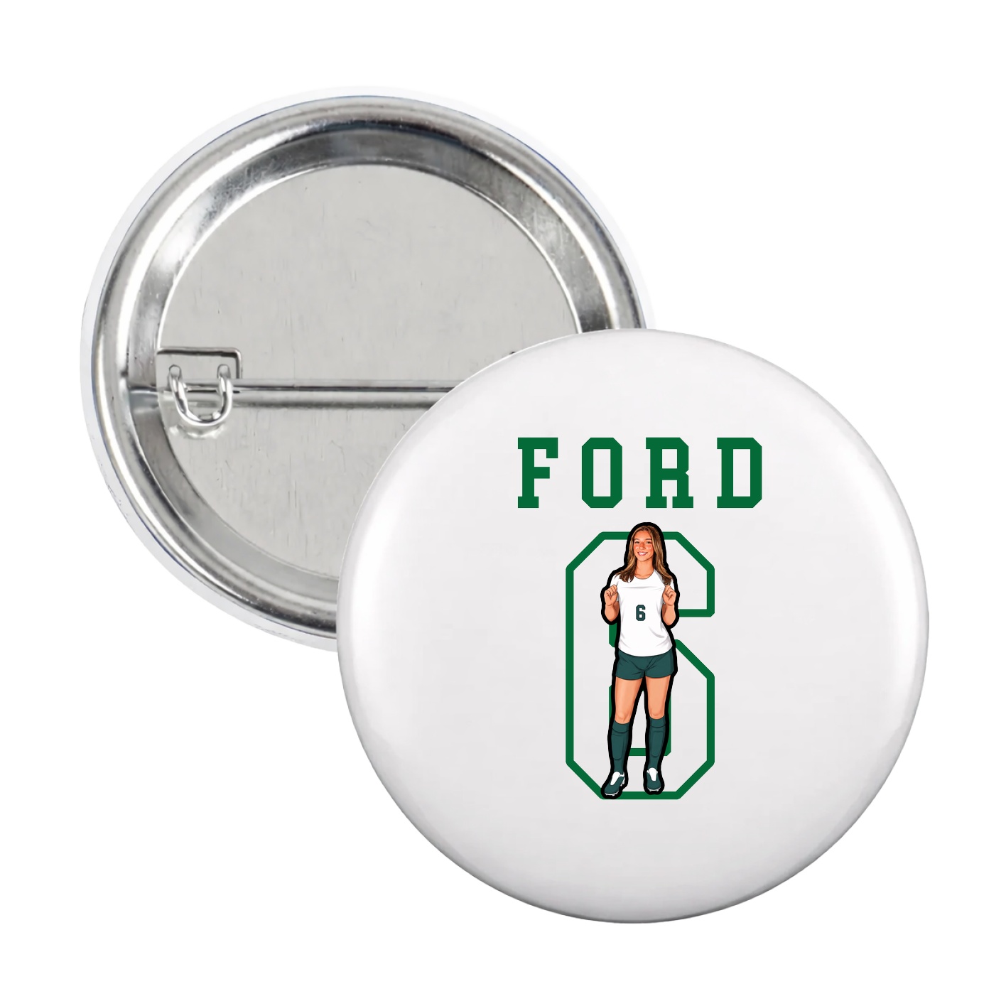 Game Day Button — Shirsey in White