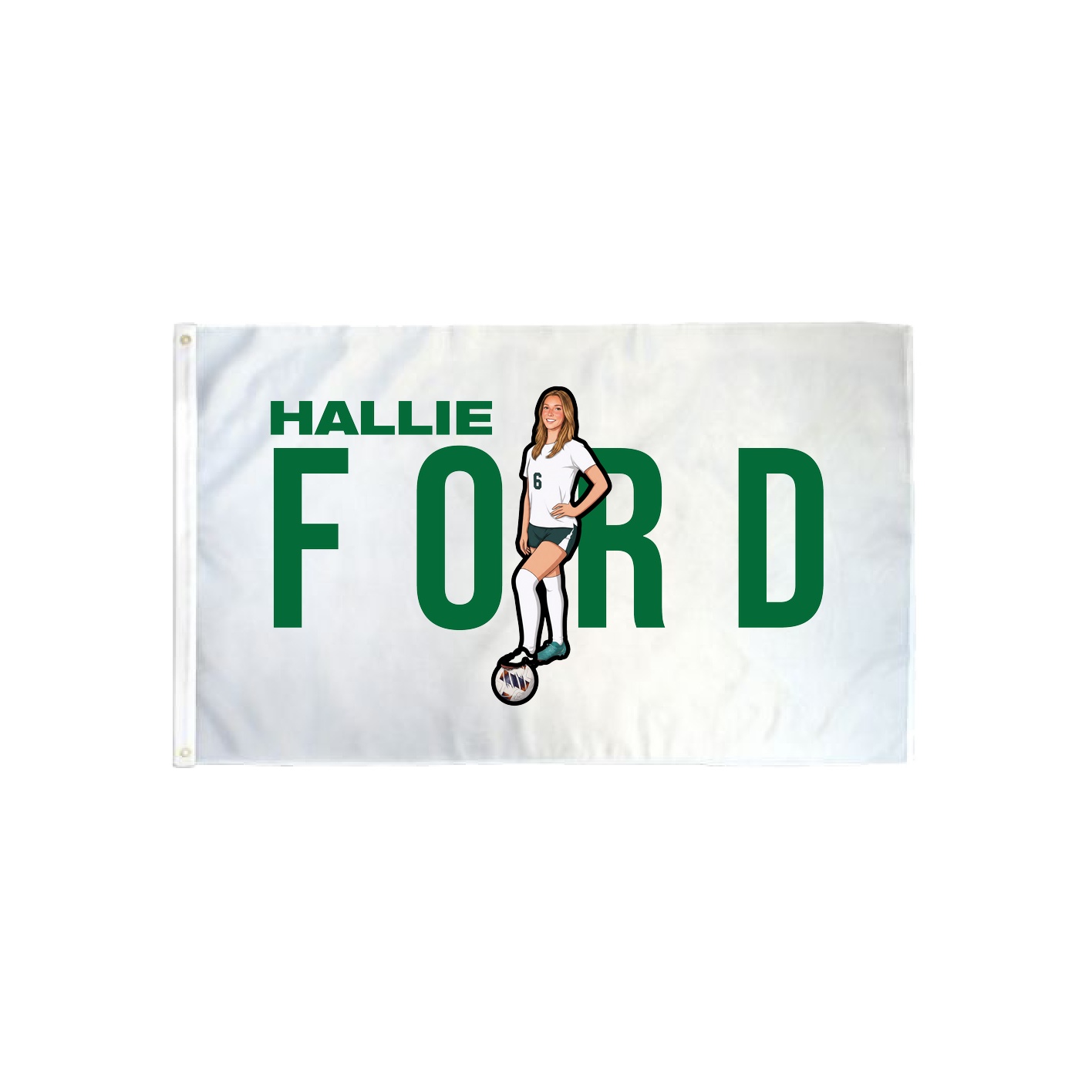 3x5 Flag — Player Name in Classic