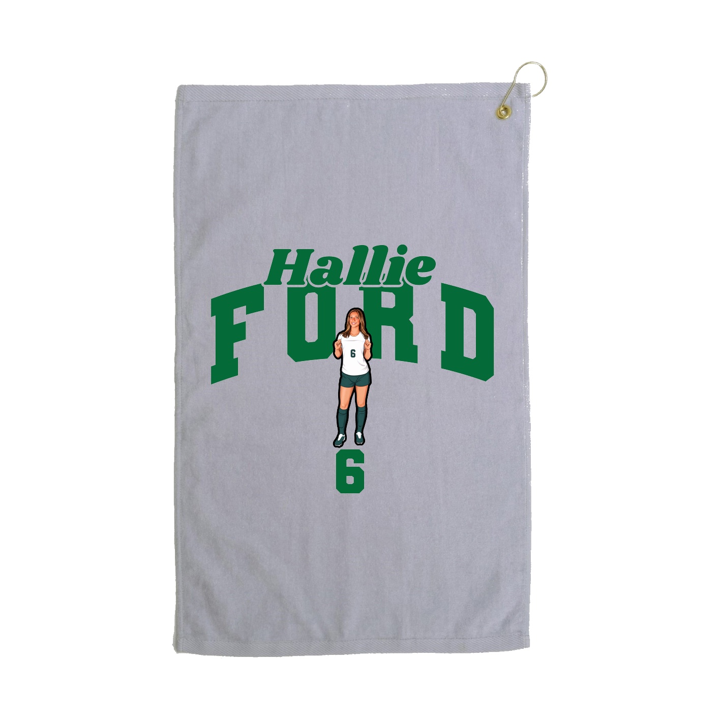 Golf Towel — Signature Arch in Grey