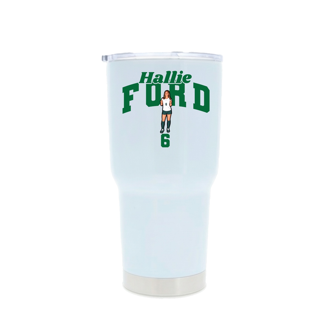 30oz Stainless Steel Tumbler — Signature Arch in White
